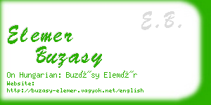 elemer buzasy business card